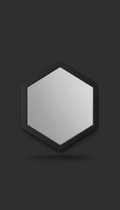 Charcoal Black Hex Mirror