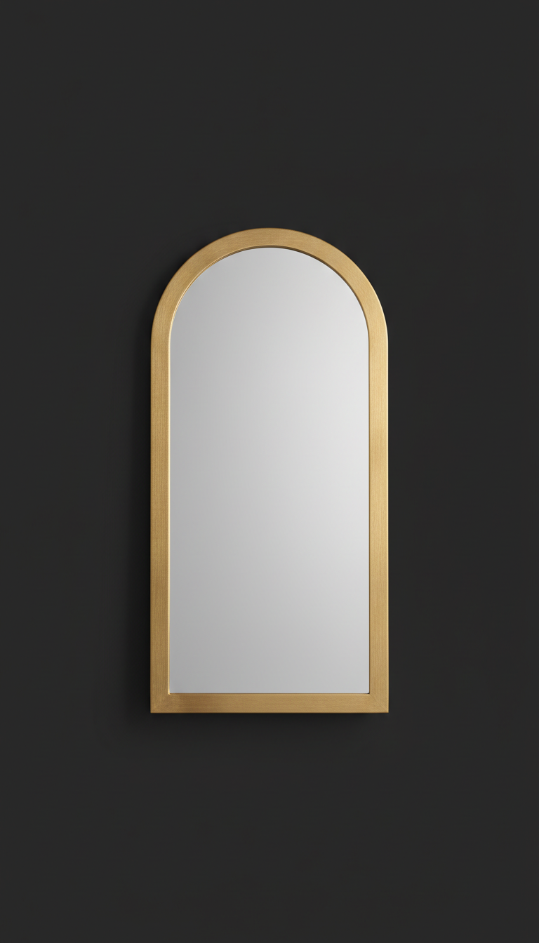 Brushed Gold Arc Mirror